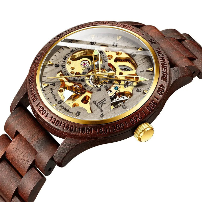 Wooden Men's Mechanical Watch Zendrop