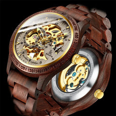 Wooden Men's Mechanical Watch Zendrop