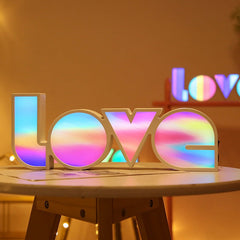 Girlfriend Birthday Wedding Party Decoration Romantic Wedding DecorValentine's Day LED LOVE Light Valentine's Day Gift For Girlfriend BirOverview:
 
 1.Lovely and simple design , the lamp shade is designed in rainbow style matching with "LOVE"word , a great room decorative lamp
 
 2.Made with high quaCosmikCartShopper