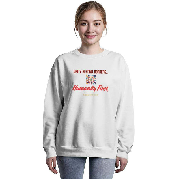 Unisex Crewneck Sweatshirt - Unity Beyond Borders, Humanity First... CosmikCart