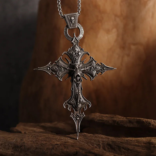 Skull Cross Pendant Necklace CosmikCart