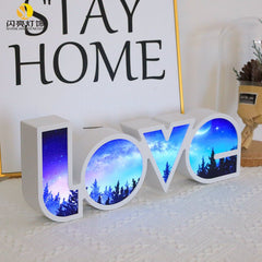 Girlfriend Birthday Wedding Party Decoration Romantic Wedding DecorValentine's Day LED LOVE Light Valentine's Day Gift For Girlfriend BirOverview:
 
 1.Lovely and simple design , the lamp shade is designed in rainbow style matching with "LOVE"word , a great room decorative lamp
 
 2.Made with high quaCosmikCartShopper