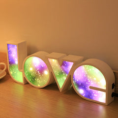 Girlfriend Birthday Wedding Party Decoration Romantic Wedding DecorValentine's Day LED LOVE Light Valentine's Day Gift For Girlfriend BirOverview:
 
 1.Lovely and simple design , the lamp shade is designed in rainbow style matching with "LOVE"word , a great room decorative lamp
 
 2.Made with high quaCosmikCartShopper