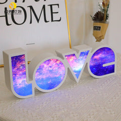 Girlfriend Birthday Wedding Party Decoration Romantic Wedding DecorValentine's Day LED LOVE Light Valentine's Day Gift For Girlfriend BirOverview:
 
 1.Lovely and simple design , the lamp shade is designed in rainbow style matching with "LOVE"word , a great room decorative lamp
 
 2.Made with high quaCosmikCartShopper