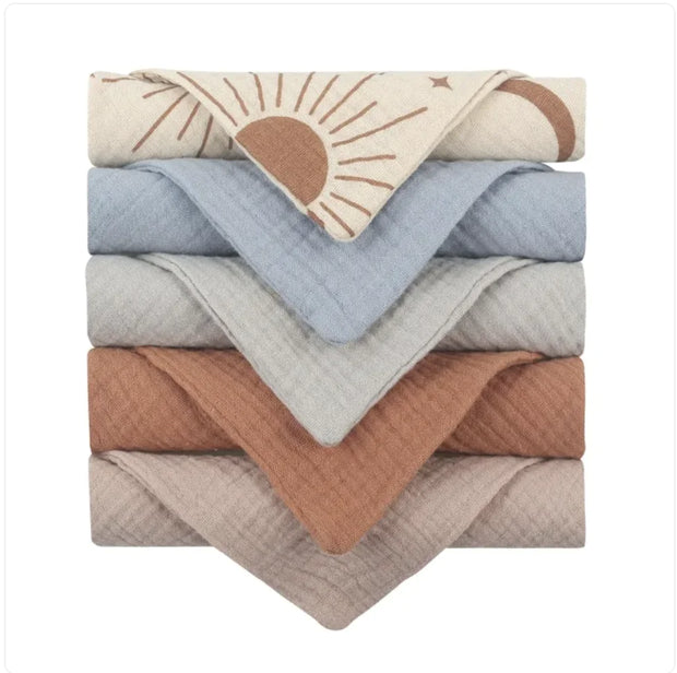 5-Pack Baby Cotton Face Towels CosmikCart