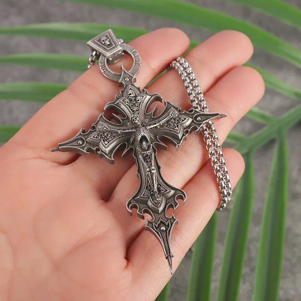 Skull Cross Pendant Necklace CosmikCart