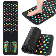 TrelaCo Foot Massage Mat Reflexology Walk Stone Road Foot Massage Acupoint Mat for Acupressure Relaxes for Long Sitting Elderly Students and Office Workers (13.78 x 47.24 Inches)
